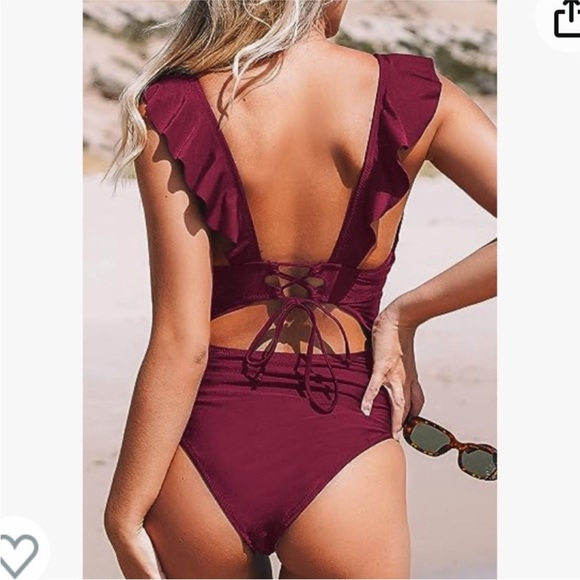 Cupshe Ruffled Swin Suit sz XL - Picture 2 of 11